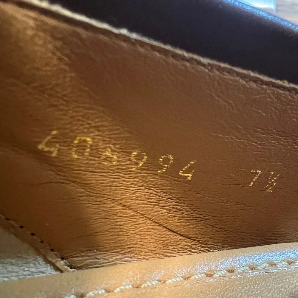 Gucci GG Monogram Suede Horsebit Loafers Brown Size 7.5 US 8.5